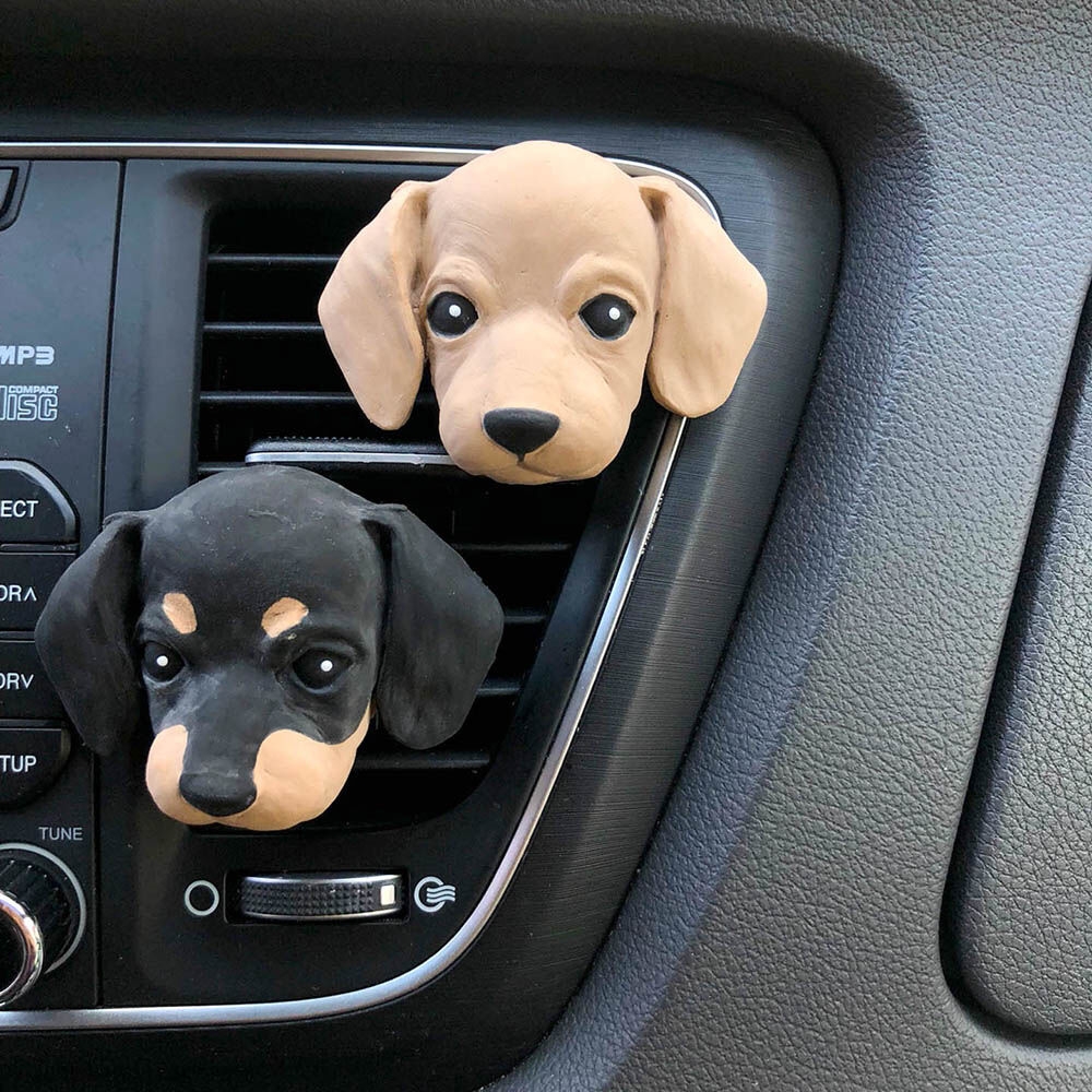 K-Lifestyle coming candle Dachshund Puppy Car Plaster Air Freshener