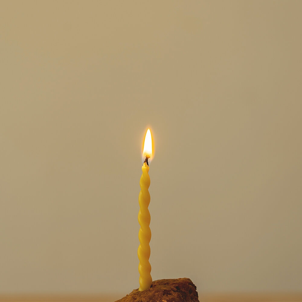 K-Lifestyle prida dipping candle 4mm twisted birthday candle beeswax candle (10 pieces)