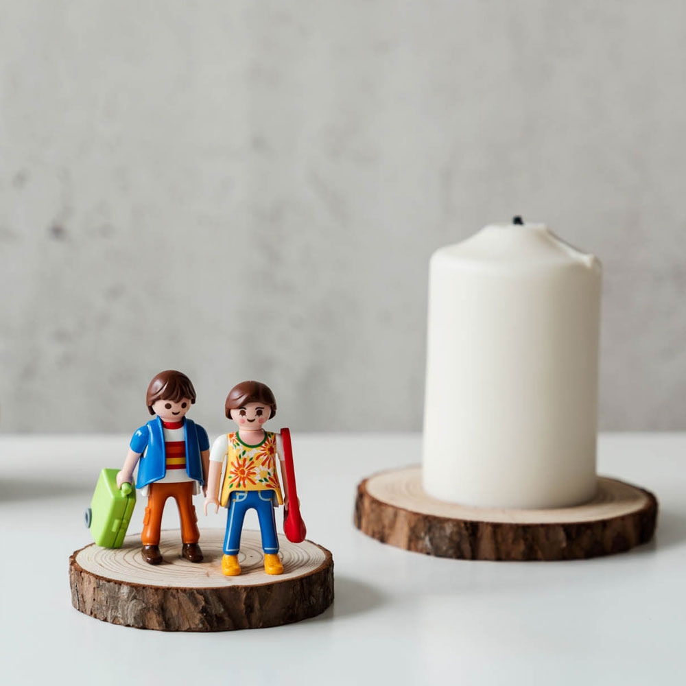K-Lifestyle factory normal Pine Wood Coaster (3 sizes) / Candle Diffuser Plant Pot Coaster