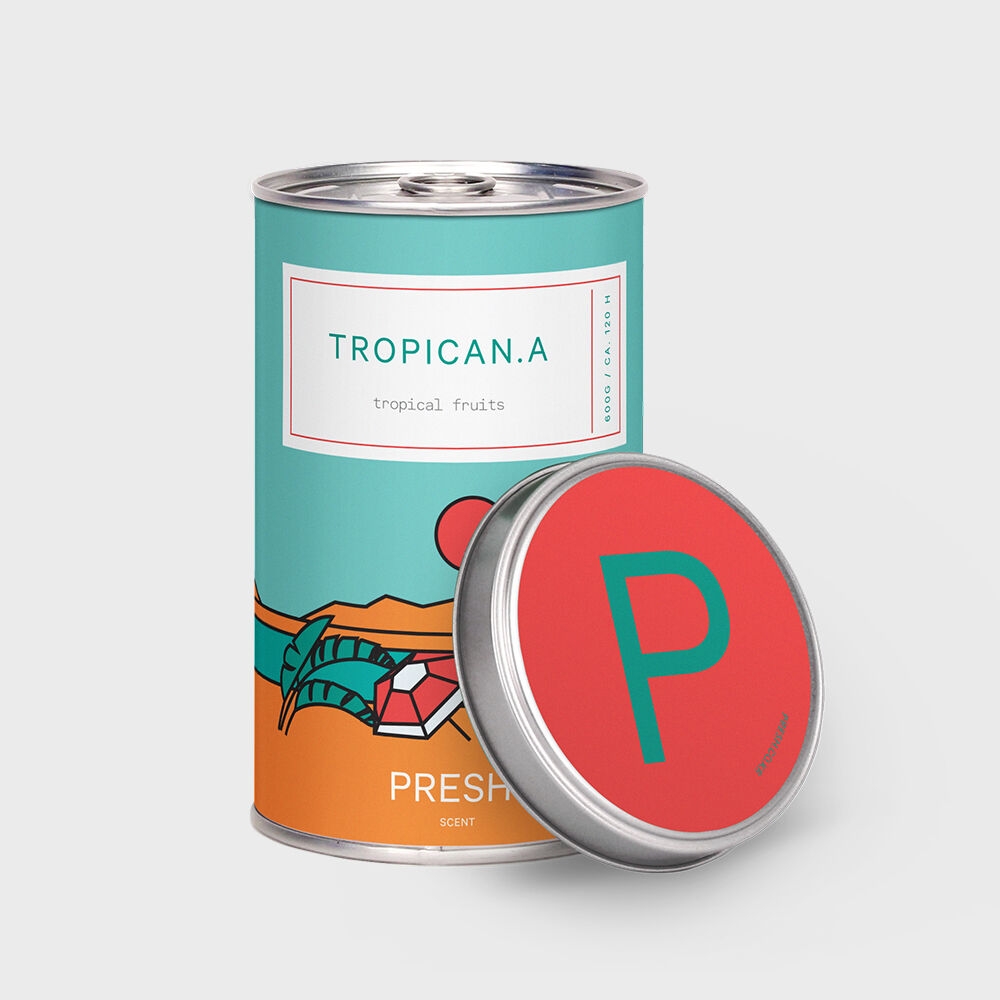 K-Lifestyle PRESH Candle TROPICAN.A Tropical Large (600g) Large Capacity (600g)