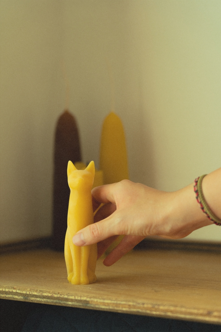 K-Lifestyle prida small cat beeswax candle
