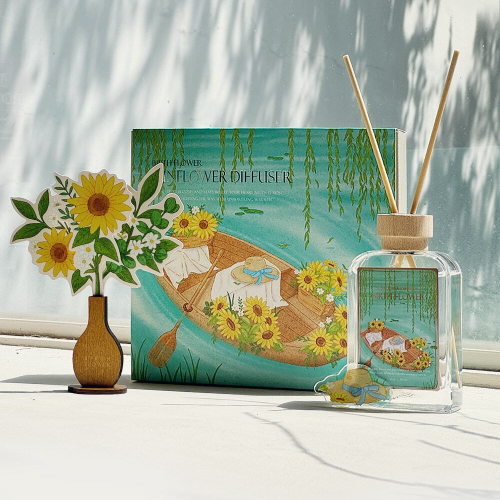 K-Lifestyle ASPASIAAugust Flower Sunflower Birthday Flower Diffuser 200ml (200ml)