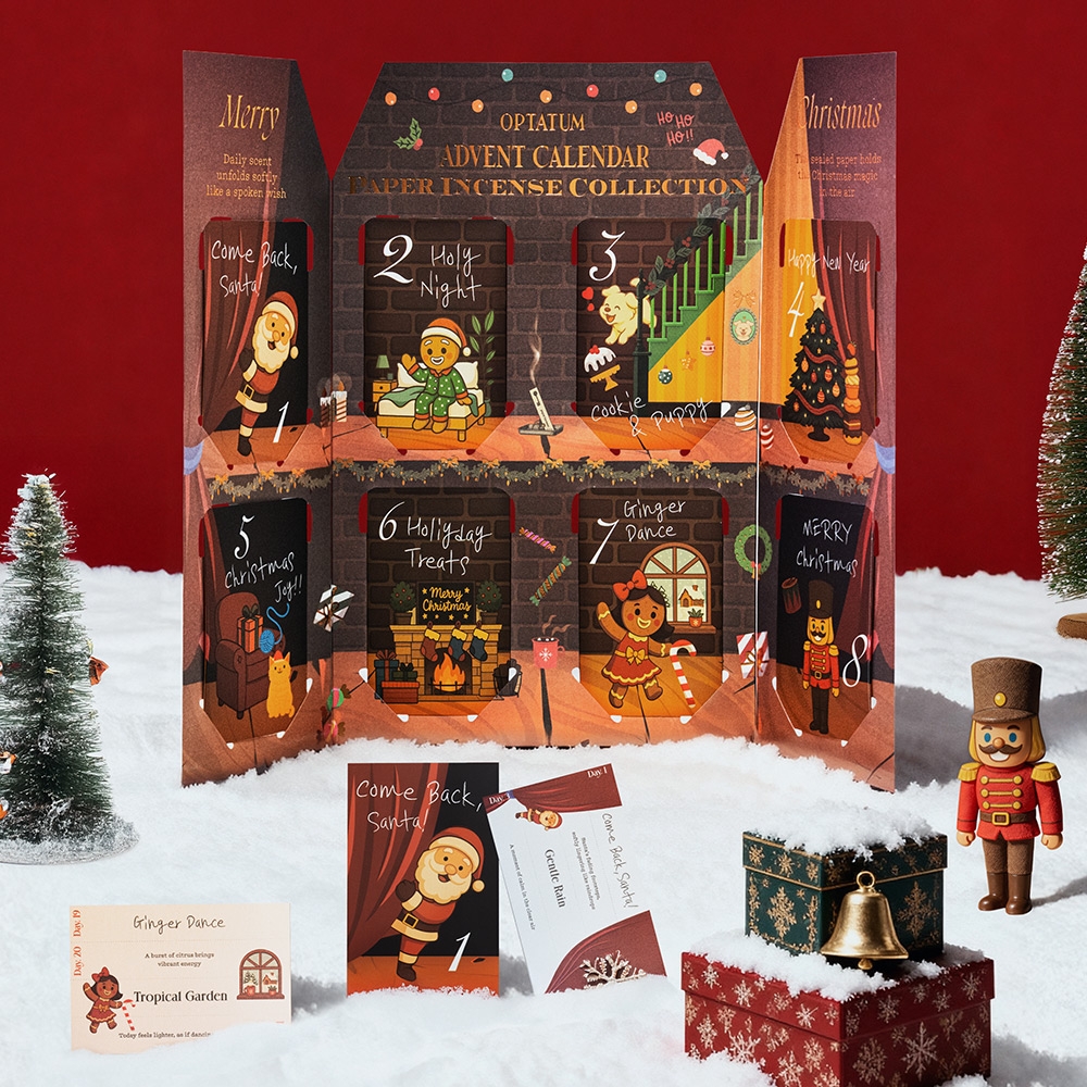 K-Lifestyle OPTATUM Christmas Home Decor Paper Incense Advent Calendar