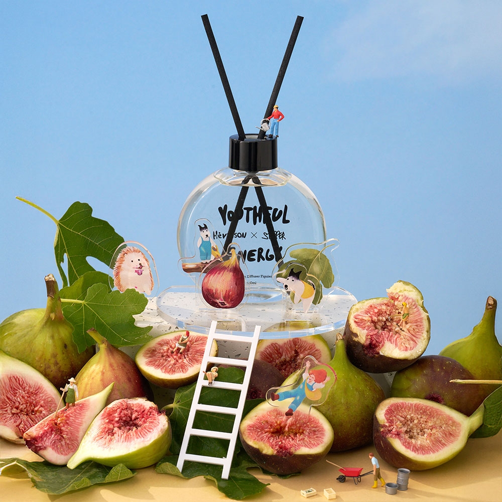 K-Lifestyle HERISSON Fig Scent Figier Diffuser Mini Object 140ml Package Set - Gift Included