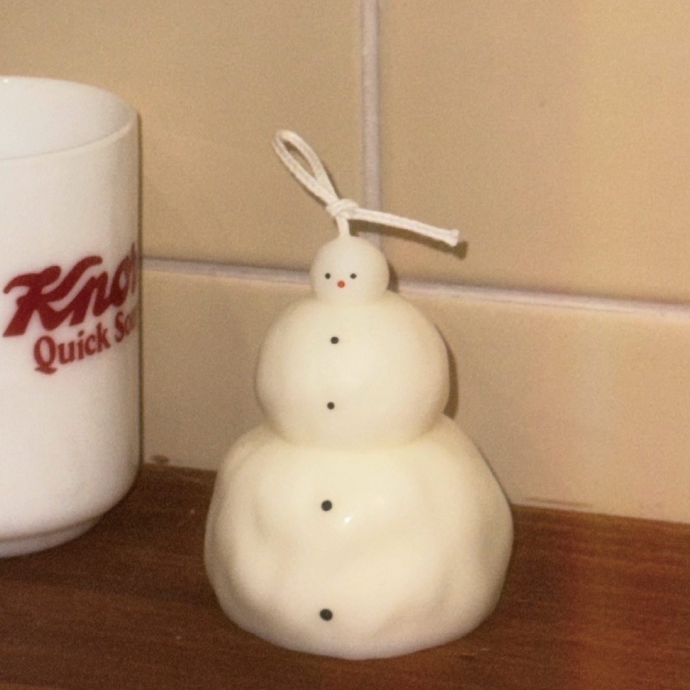 K-Lifestyle LIGHTUPSTUDIO Small-headed snowman candle