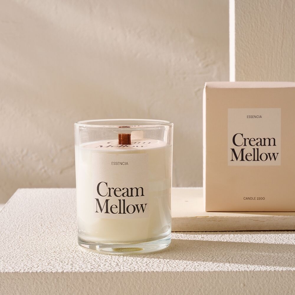 K-Lifestyle Modern House Essencia Crme Mellow Woodwick Candle 220g (220g)