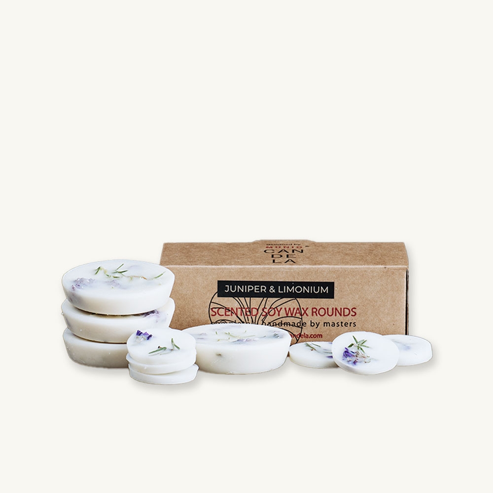 K-Lifestyle AROMACO Munio Candle Scented Soy Wax Round Juniper & Limonium 120g (120g)