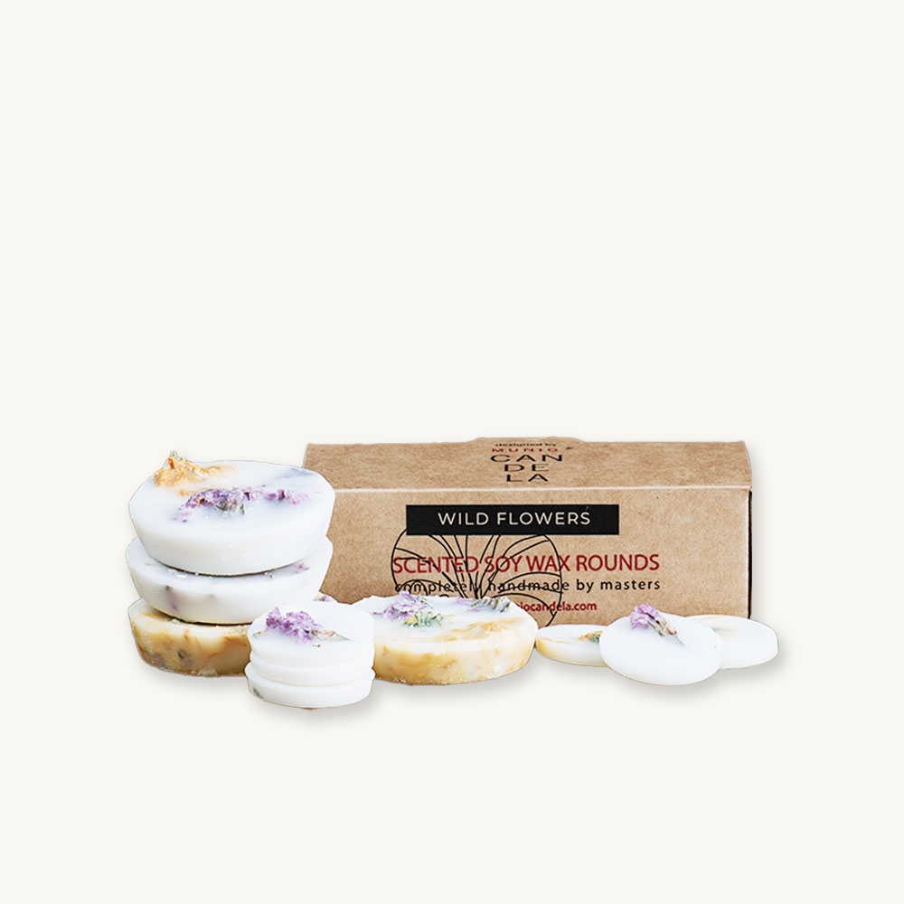 K-Lifestyle AROMACO Munio Candle Scented Soy Wax Round Wildflower 120g (120g)