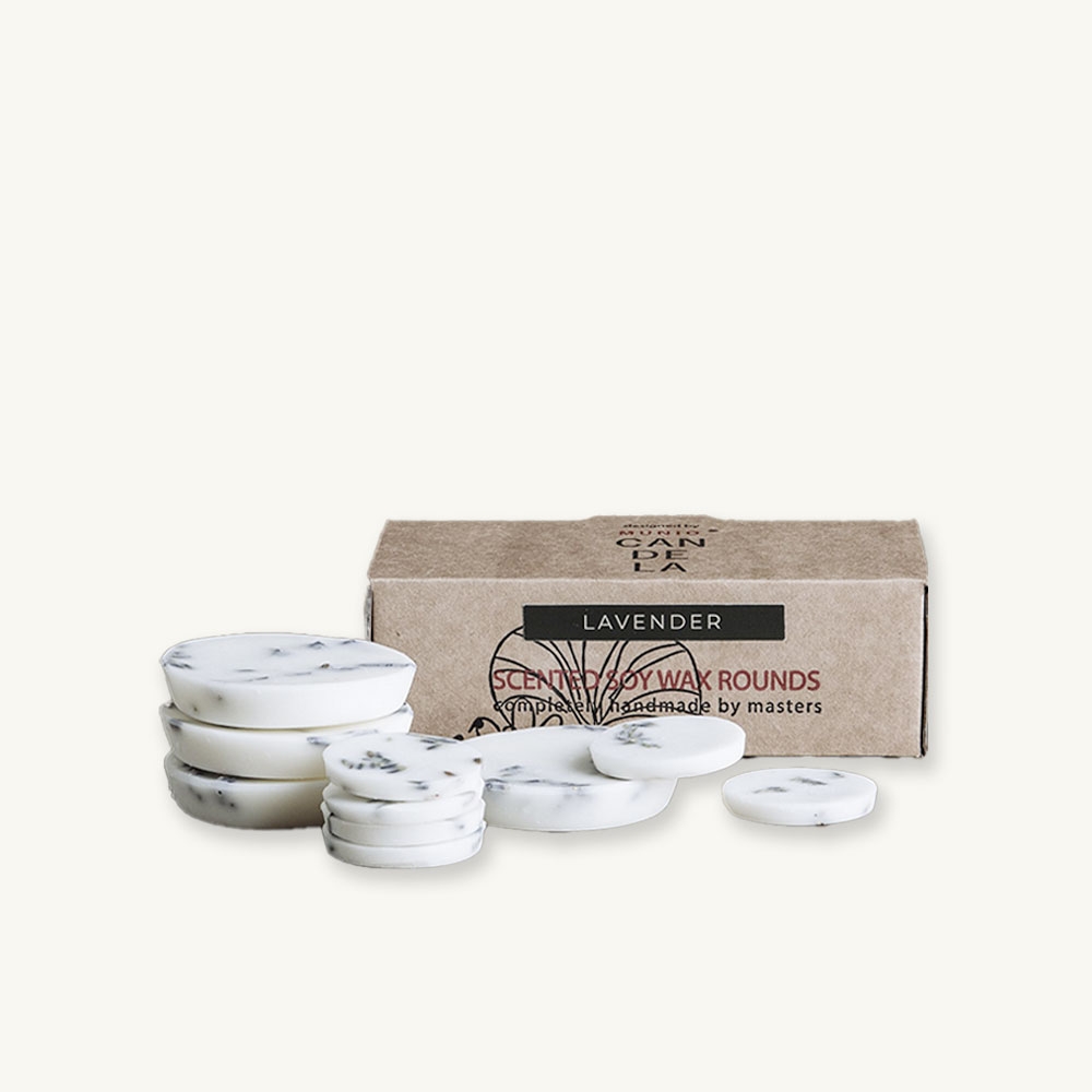 K-Lifestyle AROMACO Munio Candle Scented Soy Wax Round Lavender 120g (120g)