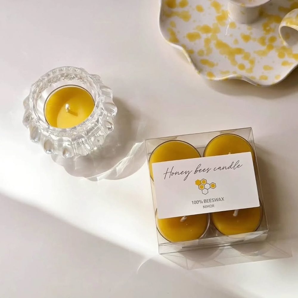 K-Lifestyle NIMOR Honey Bees Candle Tealight Beeswax Candle