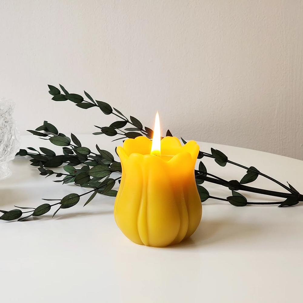 K-Lifestyle NIMOR Honey Bees Candle Tulip Beeswax Candle
