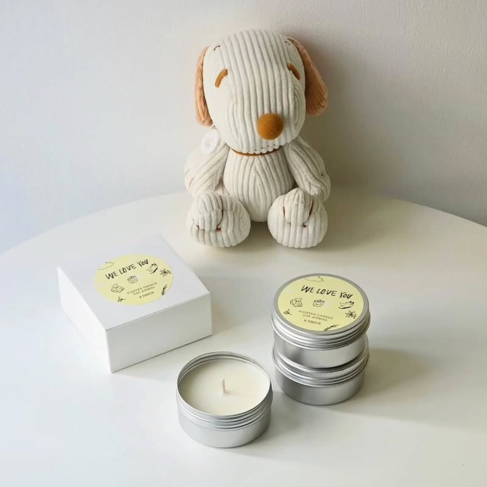 K-Lifestyle NIMOR We love you candle Pet aroma tin case candle
