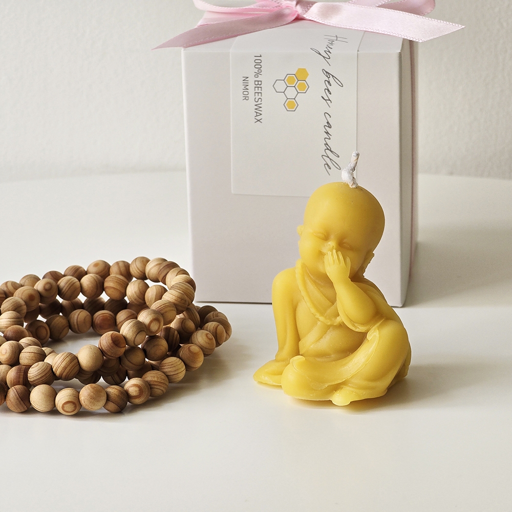 K-Lifestyle NIMOR Honey Bees Candle 100% Beeswax Candle