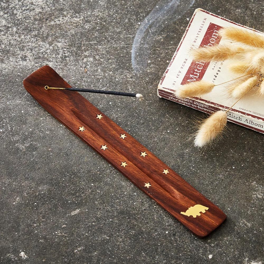 K-Lifestyle Modern House Sisham Wood Plain Incense Stick Holder