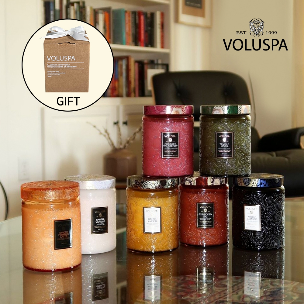 K-Lifestyle VOLUSPA Japonica L Glass Candle 18oz (510g) (Select 1) (18oz)