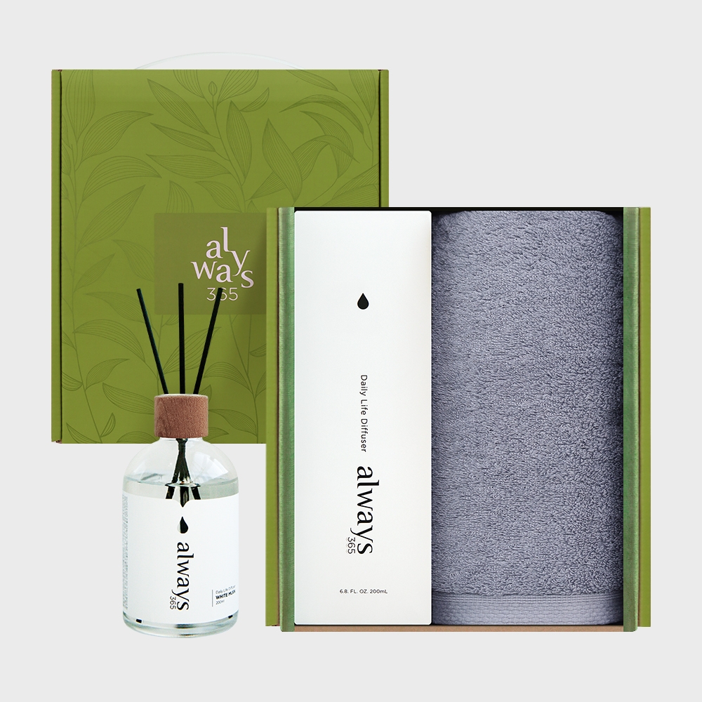 K-Lifestyle SONGWOL TOWEL Taylor Face Towel 160g 1 Pack + 1 Diffuser