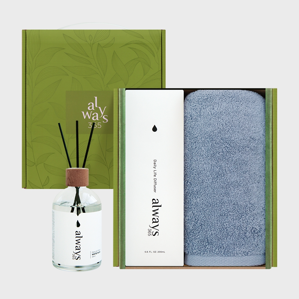 K-Lifestyle SONGWOL TOWEL Brighton Face Towel 130g 1P + Diffuser 1P