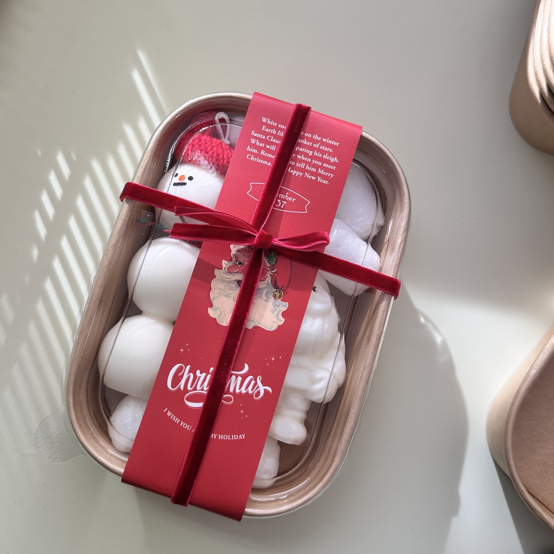 K-Lifestyle B.HYEON Christmas Snowman + Santa Candle Set