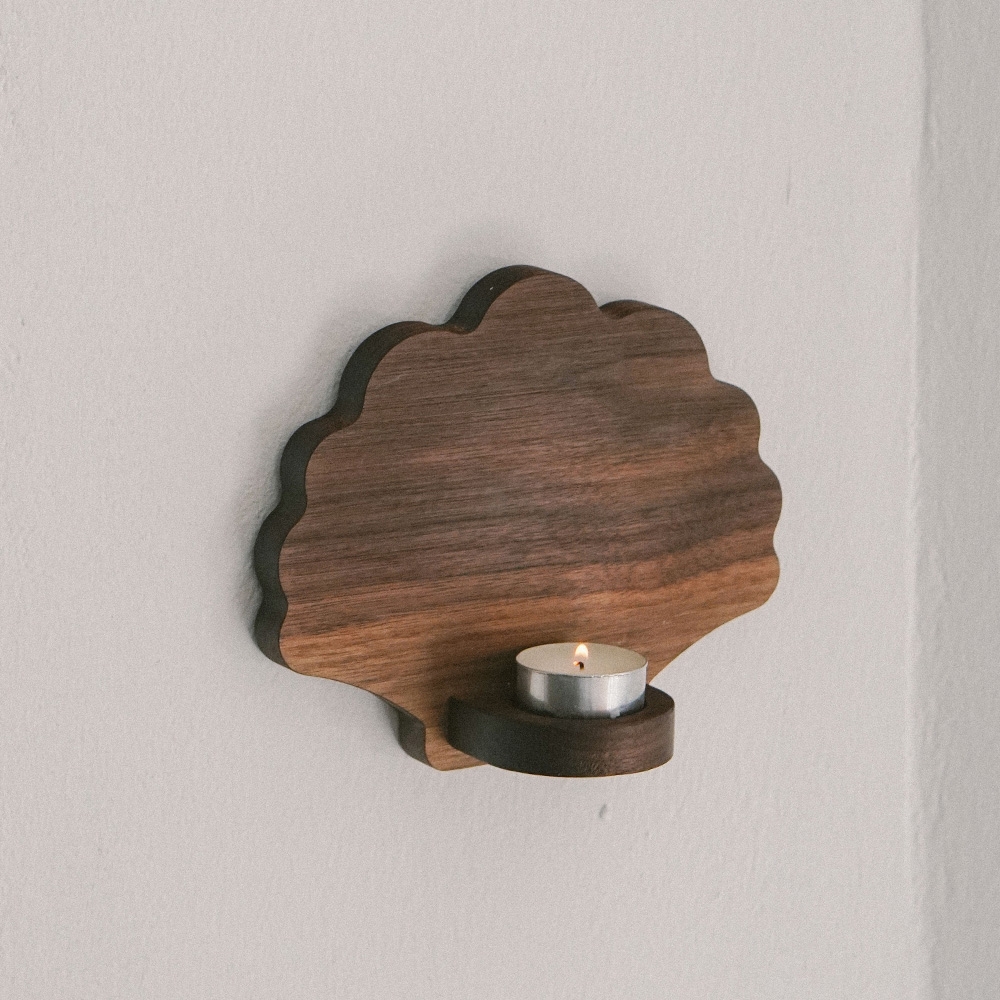 K-Lifestyle ONIF Solid wood wall hanging candle holder