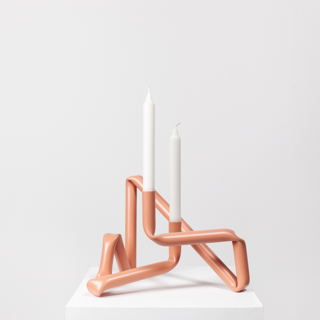 K-Lifestyle piknic Bucatini candle holder red
