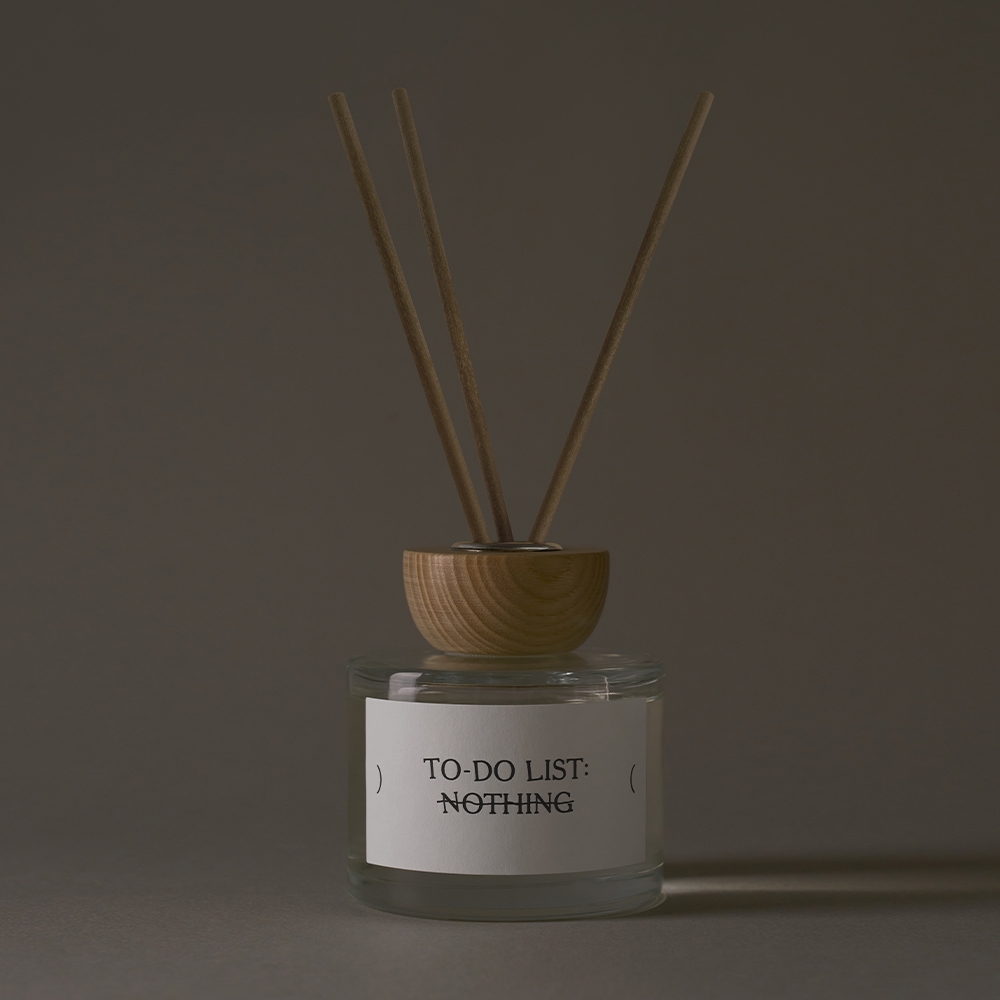 K-Lifestyle DE LABEL Signature Diffuser 150ml TO-DO LIST: NOTHING (Includes 5 reed sticks) (150ml)
