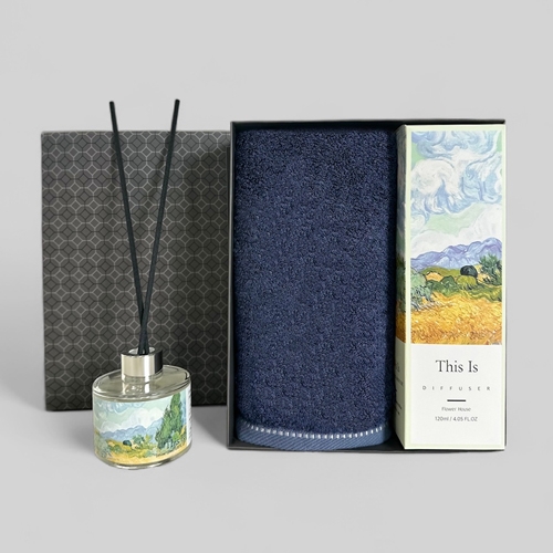 K-Lifestyle SONGWOL TOWEL Premium Diffuser Towel Masterpiece B (120ml Diffuser + 1 Solid Bamboo Plain)