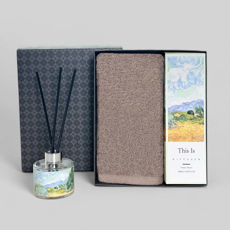 K-Lifestyle SONGWOL TOWEL Premium Diffuser Towel Masterpiece A (120ml Diffuser + 1 New Color Plain)