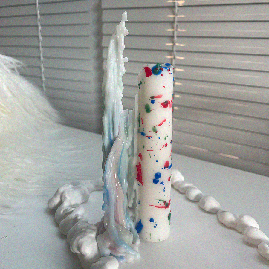 K-Lifestyle DRAWING CANDLE Dripping taper candle