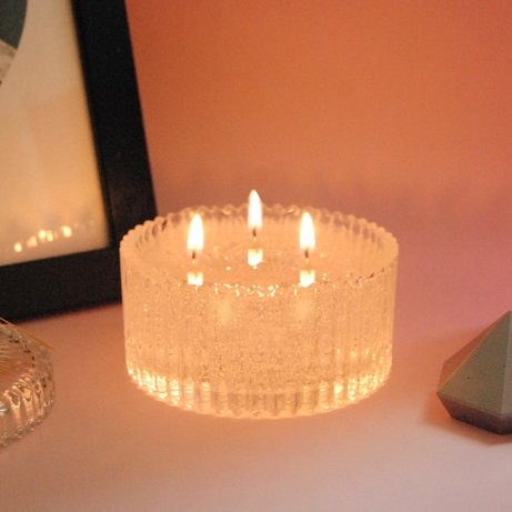 K-Lifestyle 365day Silver Bell Antique Glass Canister (Random)/Gel Candle