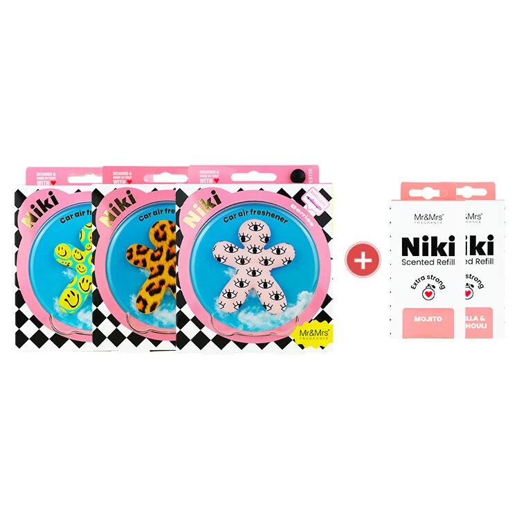 K-Lifestyle Mr&Mrs Hipster Car Air Freshener Set (3 Main Products + 2 Refills)