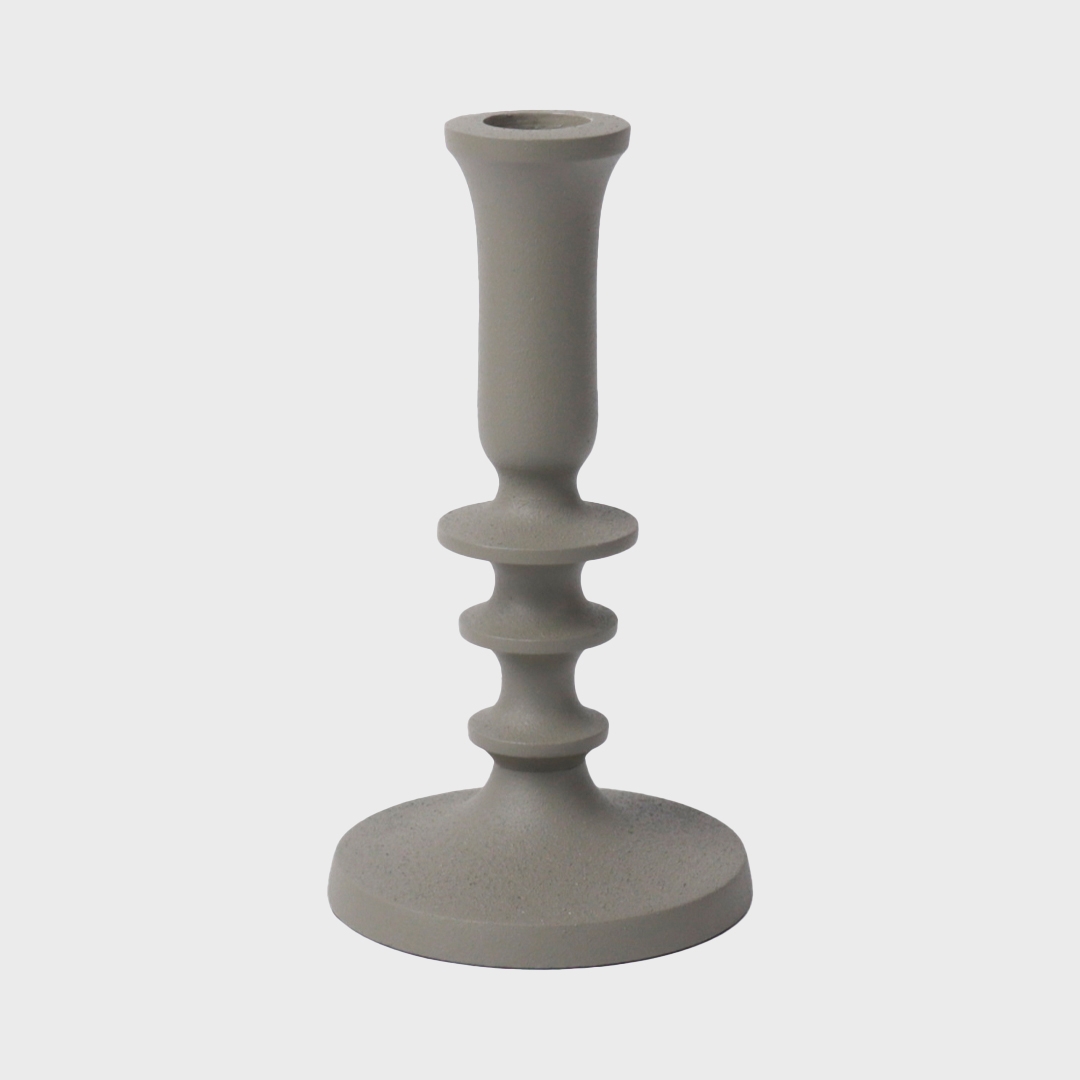 K-Lifestyle PETERPAN COLLECTION CANDLE HOLDER WAVY - DARK GRAY - 18CM