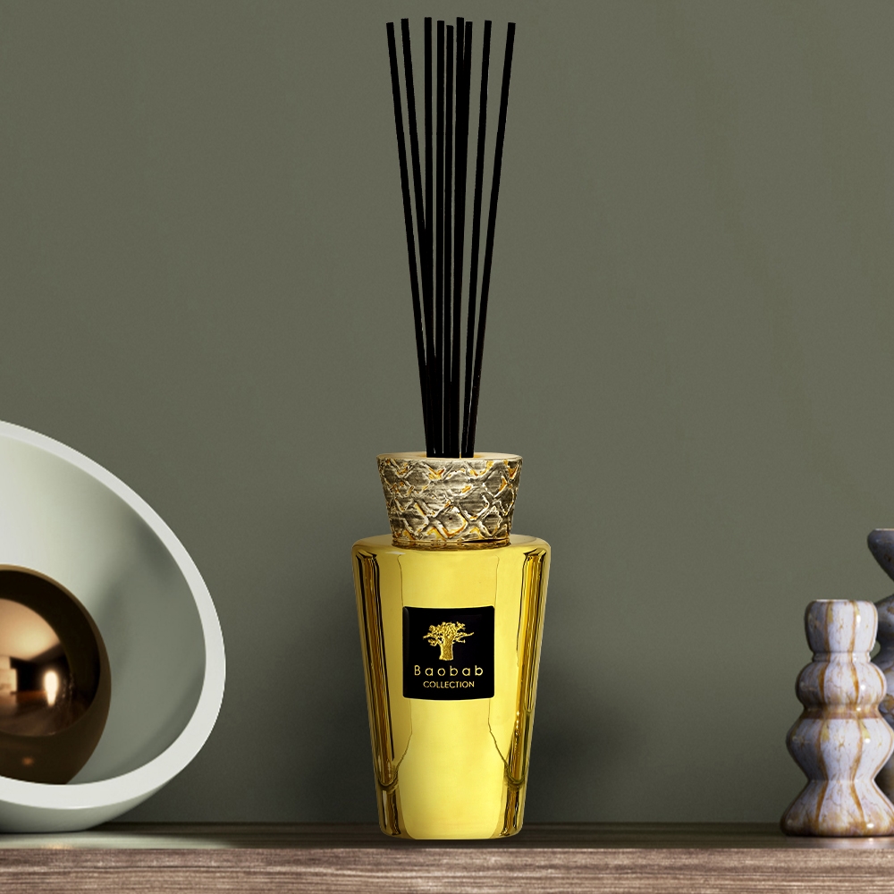 K-Lifestyle BAOBAB COLLECTION Mini Totem Diffuser Set 250ml Empty Bottle + 500ml Refill Liquid Les Exclusives Aurum