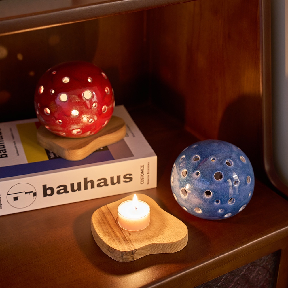 K-Lifestyle heavensense Winter Edition Galaxy Marble Ceramic Incense Cone & Tealight Candle Holder