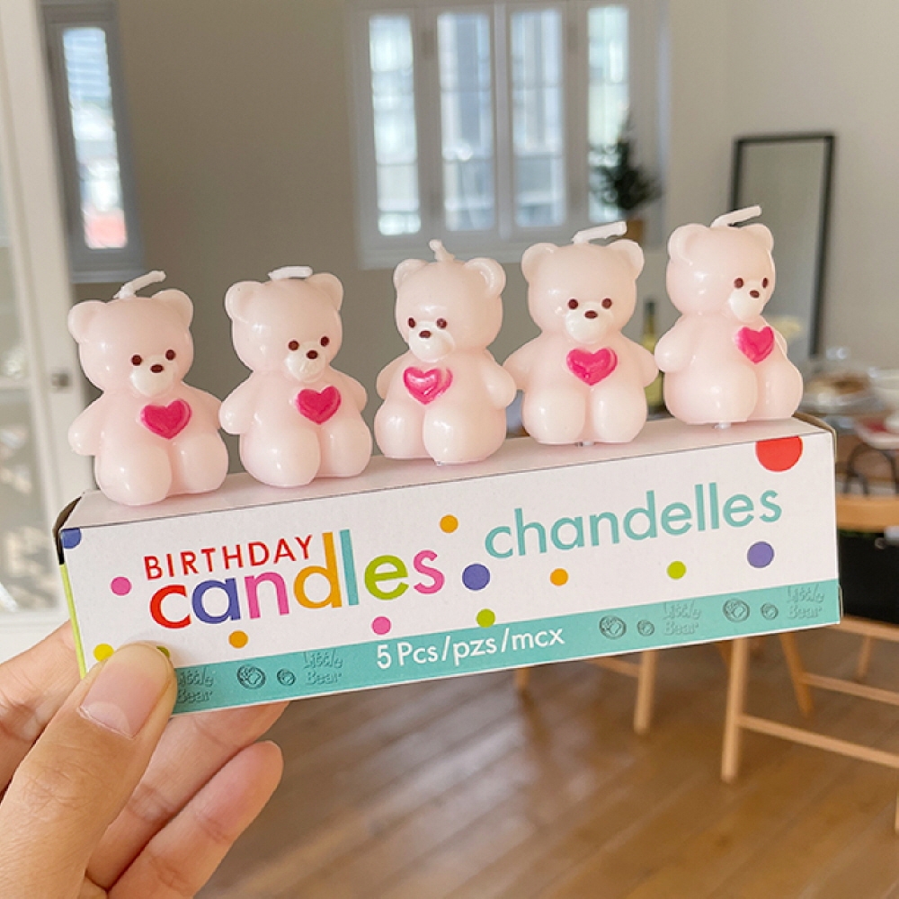 K-Lifestyle Maison de aloha Heart Teddy Candle (Random)