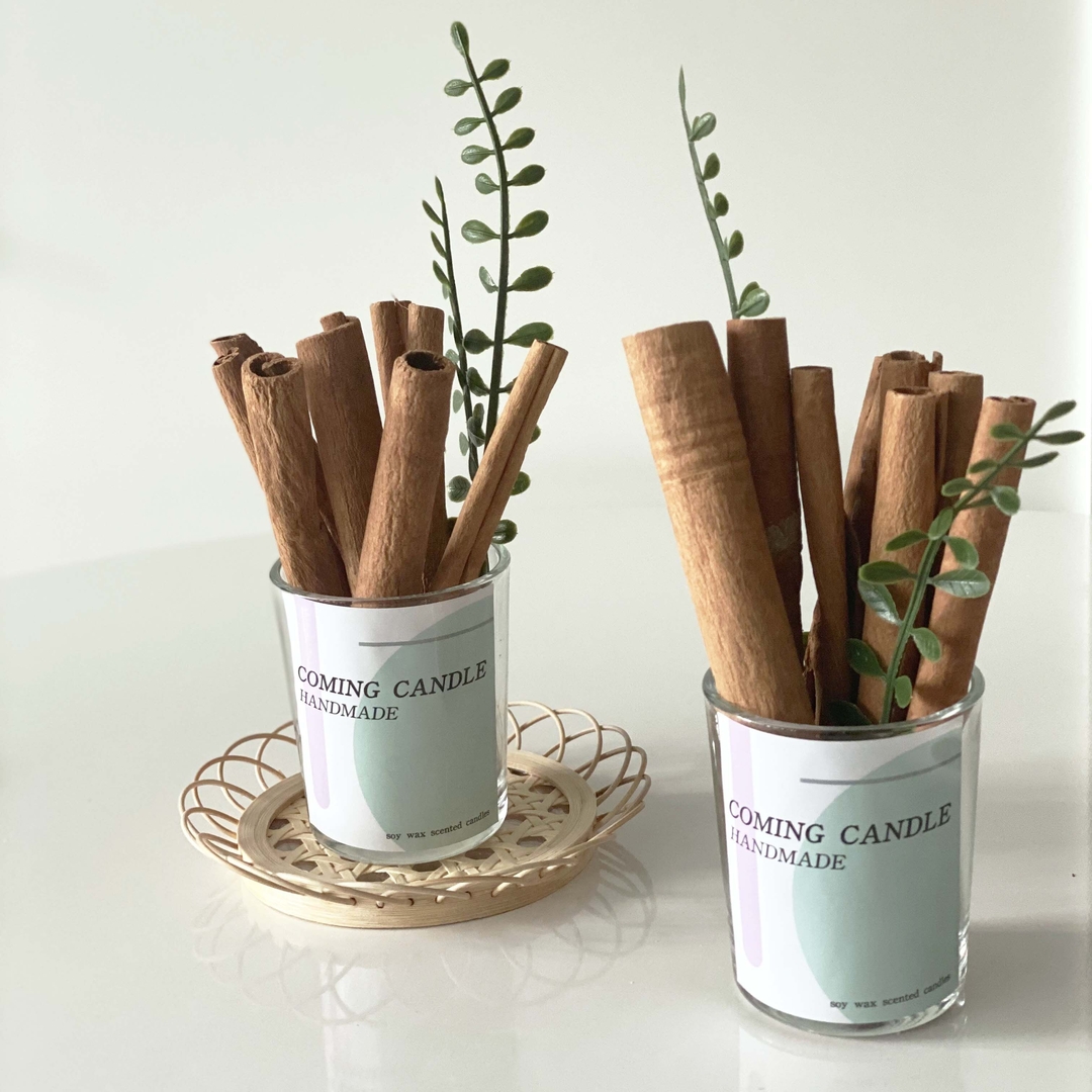 K-Lifestyle coming candle Cinnamon stick glass set