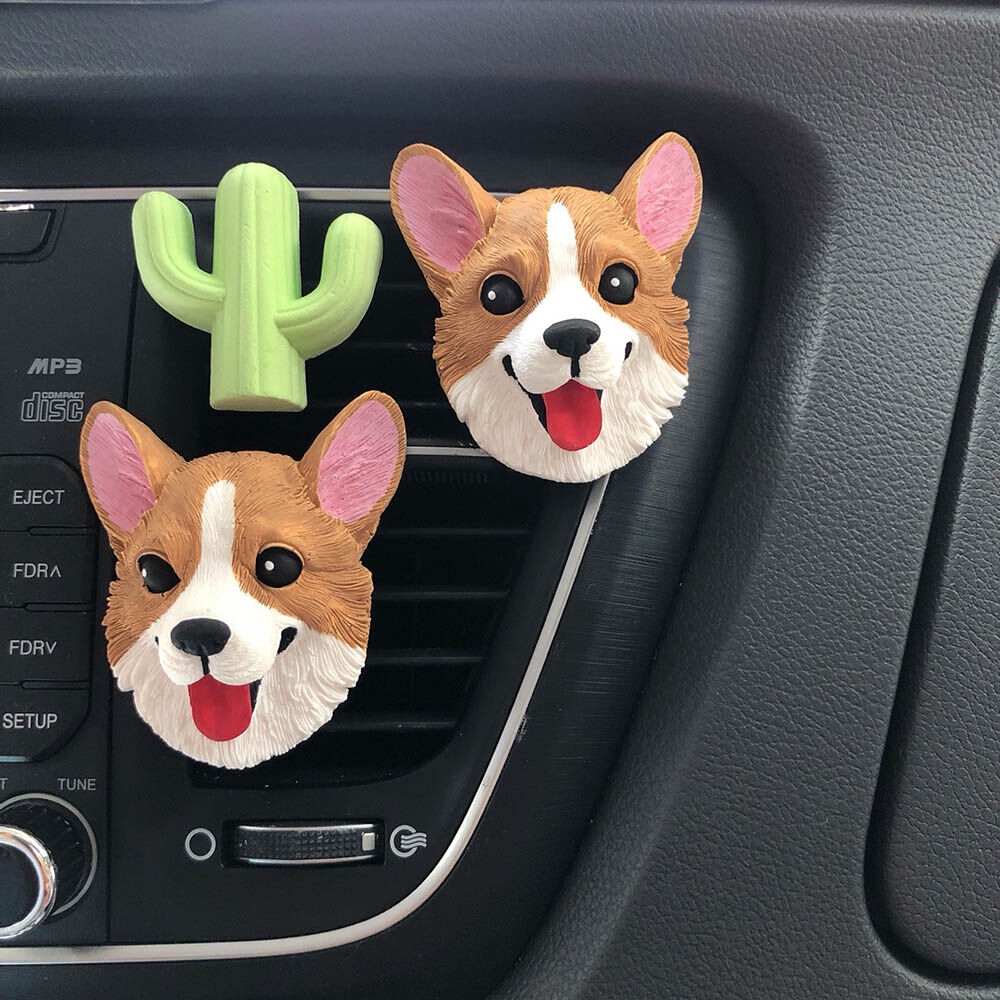 K-Lifestyle coming candle Welsh Corgi Car Plaster Air Freshener