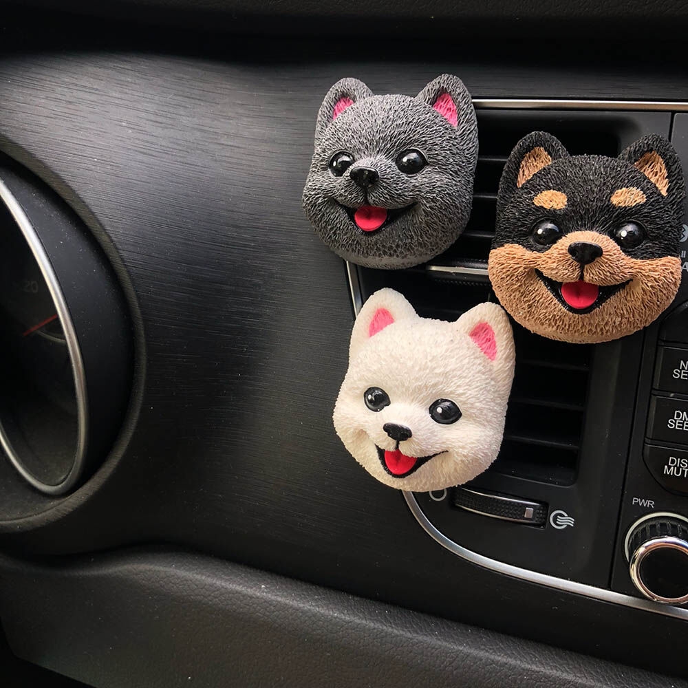 K-Lifestyle coming candle Pomeranian Teddy Bear Cut Car Plaster Air Freshener