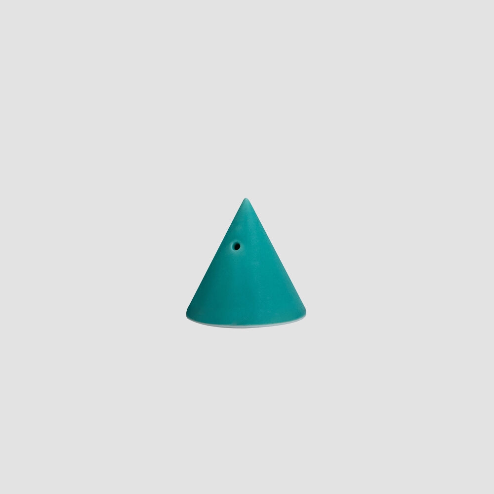 K-Lifestyle craftpractise CONE INCENSE STICK HOLDER, Matte Turquoise