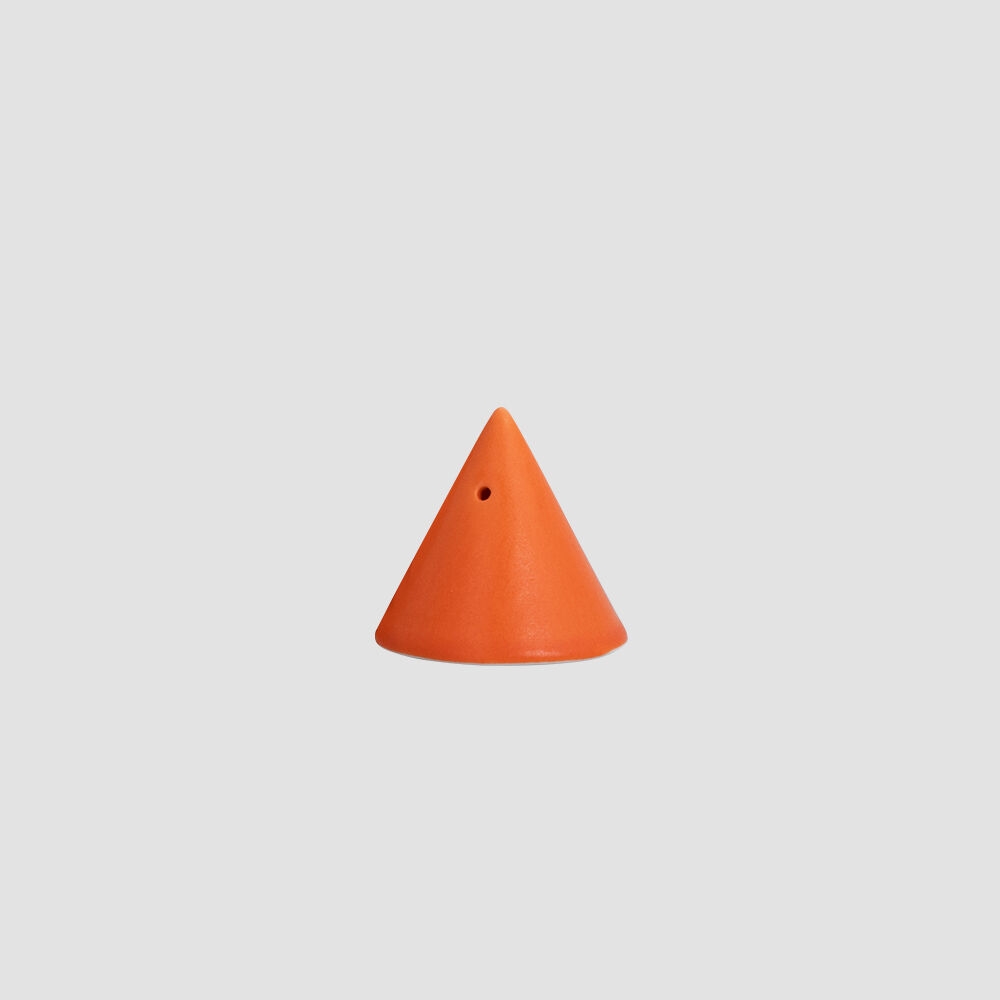 K-Lifestyle craftpractise CONE INCENSE STICK HOLDER, Matte Orange