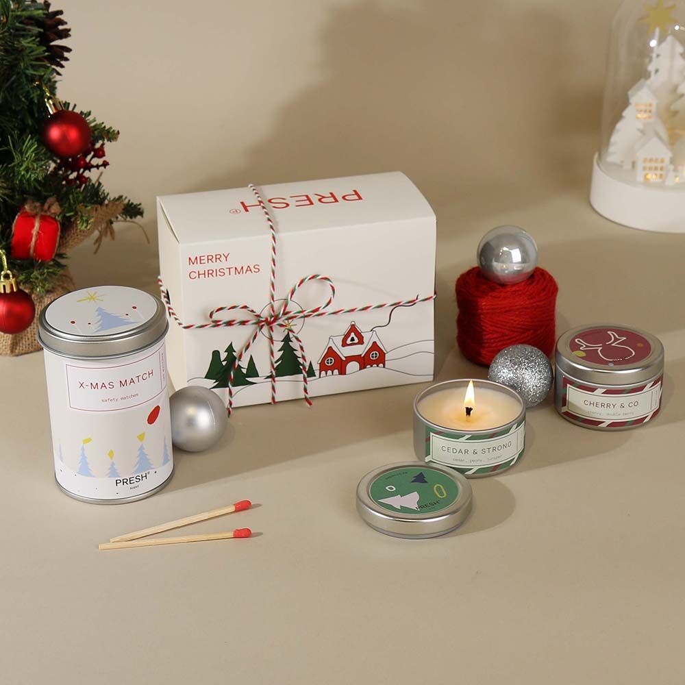 K-Lifestyle PRESH Christmas Candle Match Set