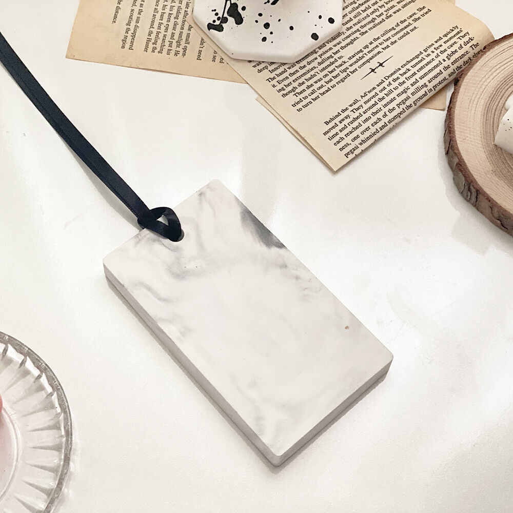 K-Lifestyle coming candle Square Marble Tablet Plaster Air Freshener