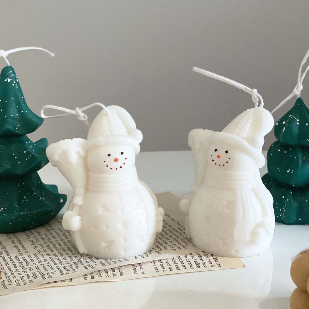 K-Lifestyle coming candle Christmas Snowman Candle