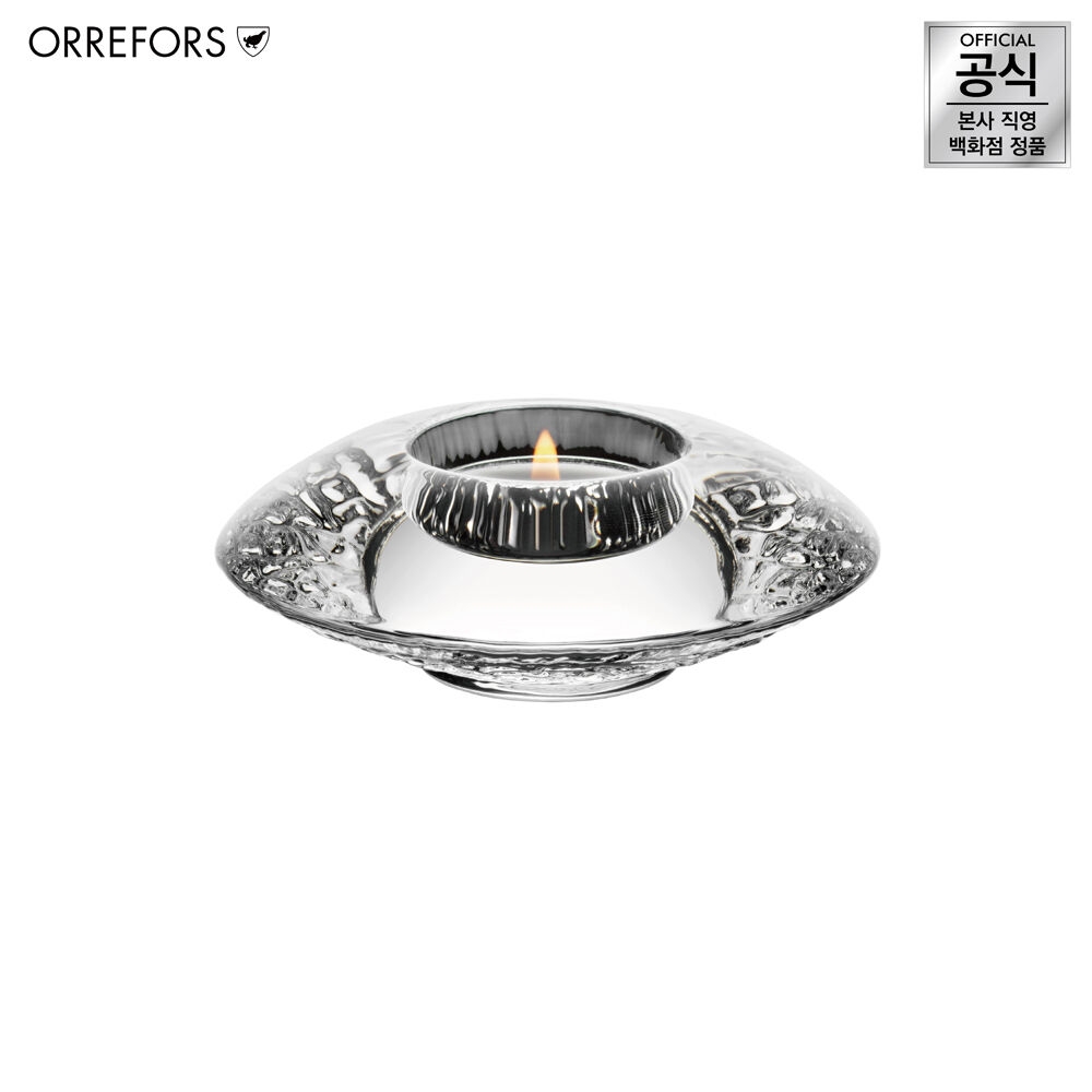 K-Lifestyle Orrefors Discus Tealight Candle Holder Clear Small DISCUS 6483169