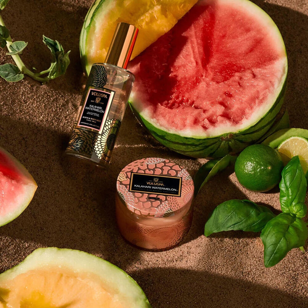 K-Lifestyle VOLUSPA Kalahari Watermelon S Glass Candle 3.2oz (90g) (3.2oz)