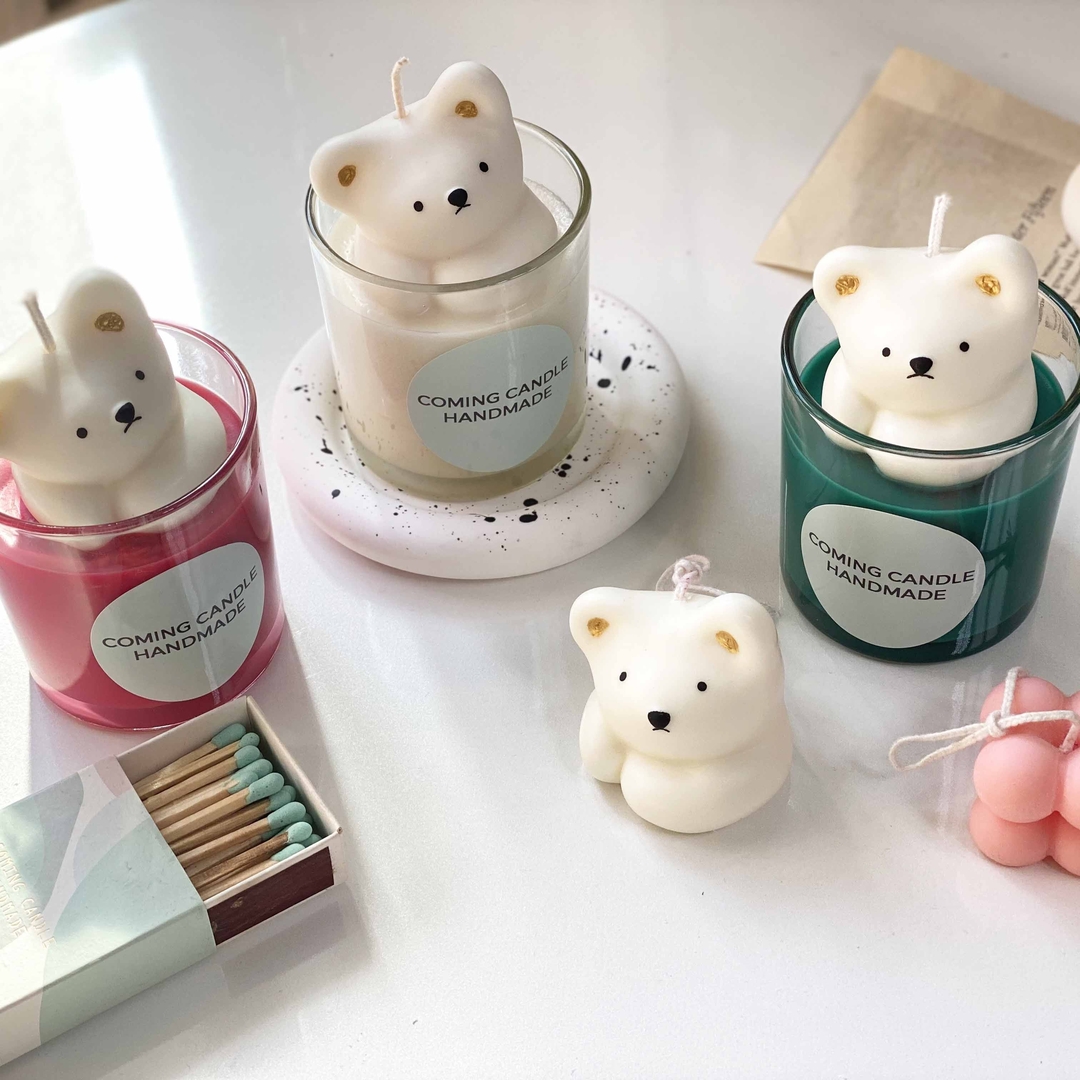 K-Lifestyle coming candle Love Bear Candle / Teddy Bear Candle