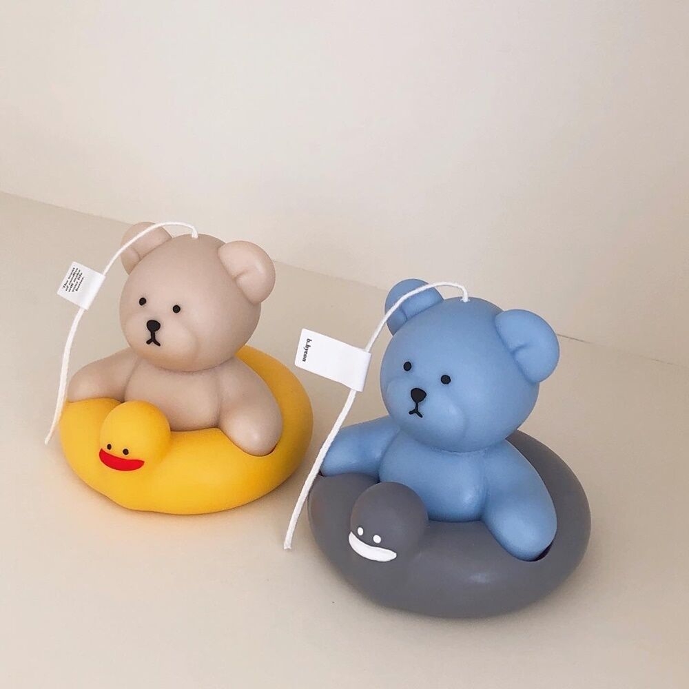K-Lifestyle B.HYEON Teddy bear candle stuck in a tube