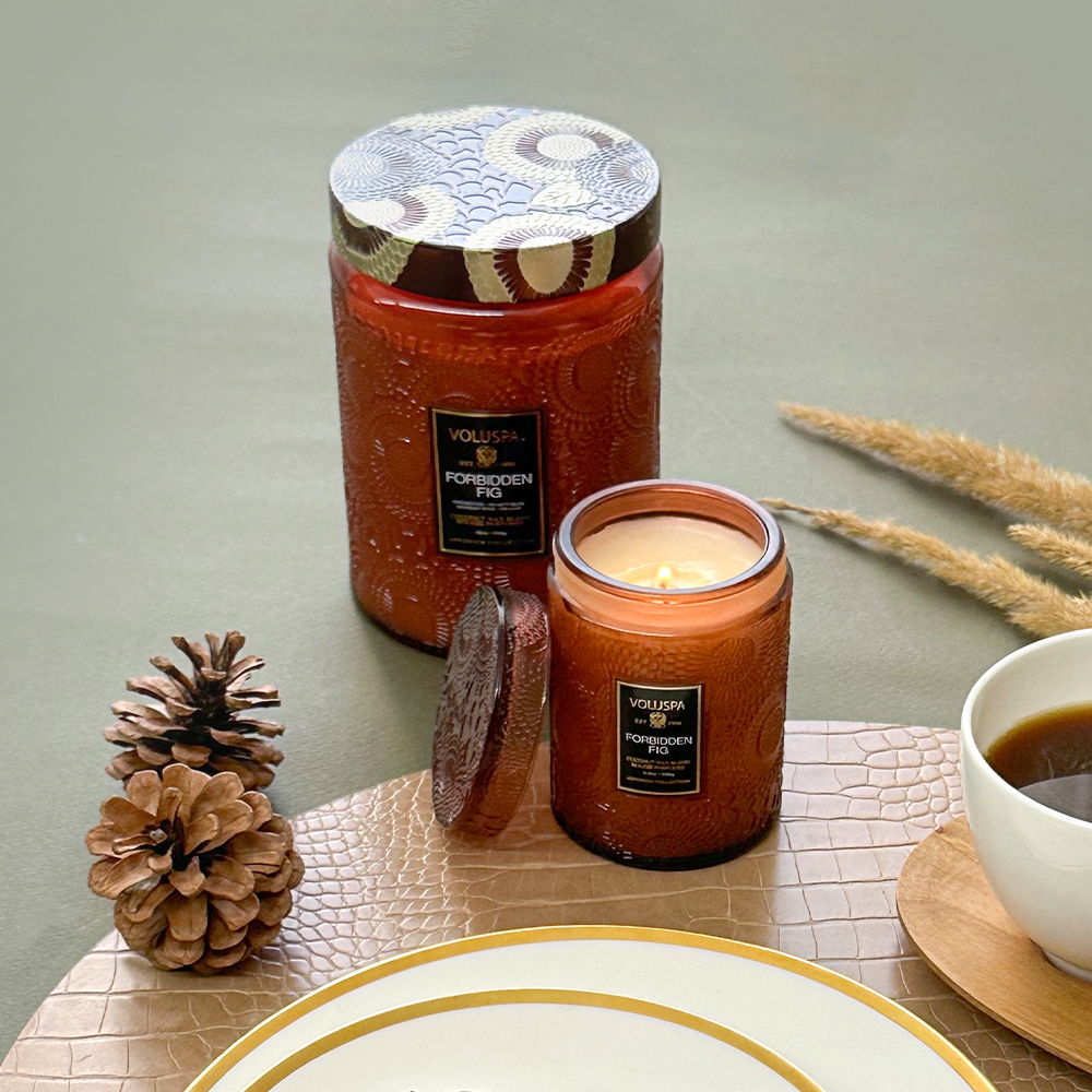 K-Lifestyle VOLUSPA Forbidden Pig L Glass Candle 18oz (510g) (18oz)