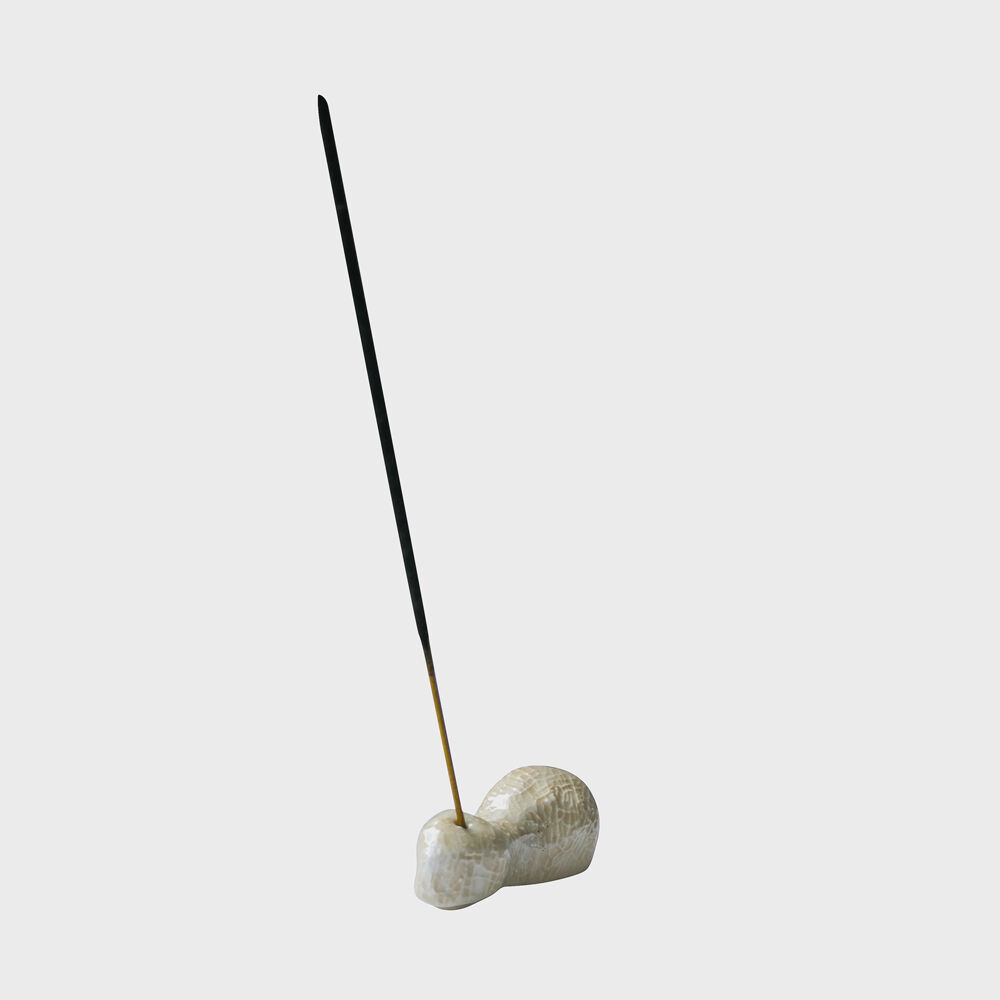 K-Lifestyle PEARSHRIMP CERAMIC PEANUT INCENSE HOLDER