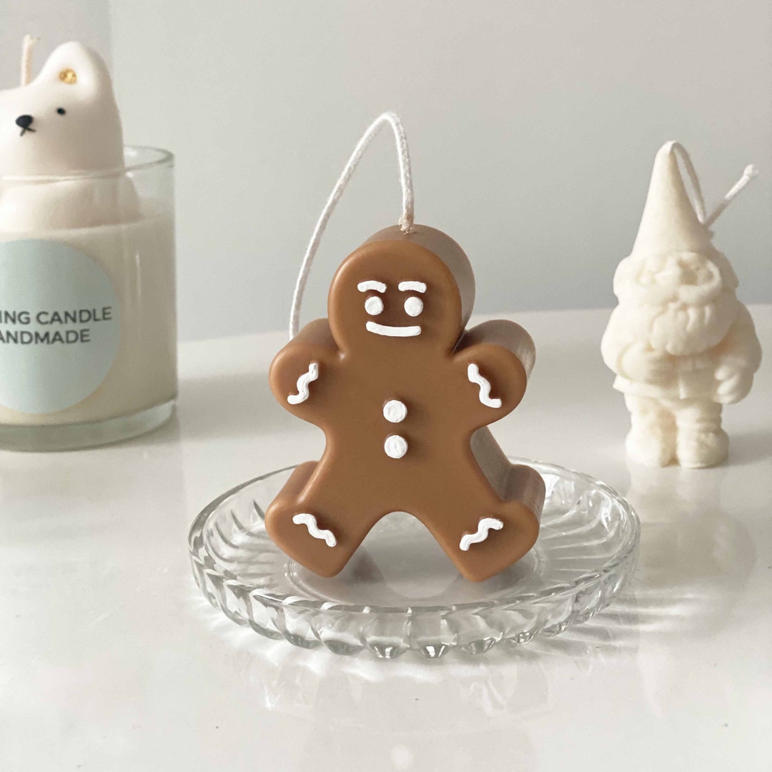 K-Lifestyle coming candle Gingerbread Man Candle / Christmas Holiday Year-End Gift