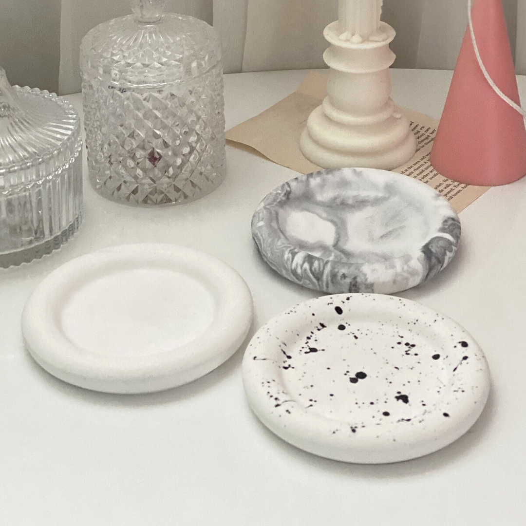 K-Lifestyle coming candle Round Tray Plaster Air Freshener